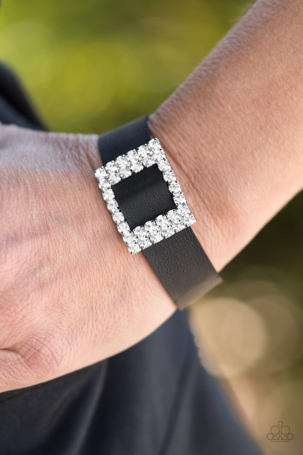 Diamond Diva - Black wrap bracelet