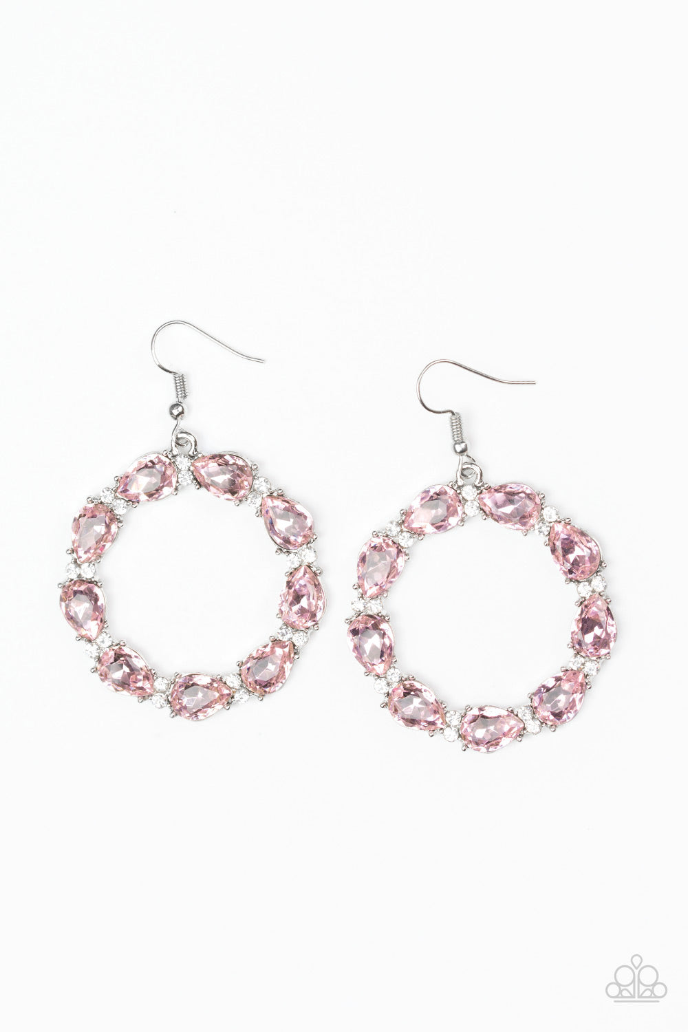 Ring Around The Rhinestones - Pink earrings