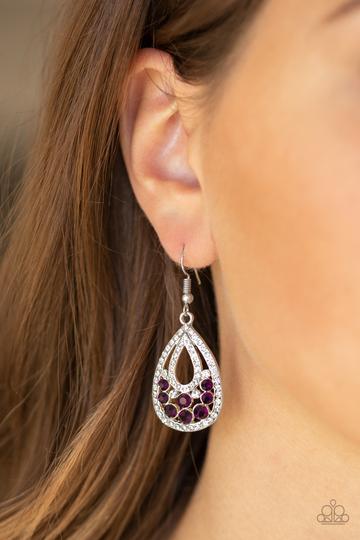 Sparkling Stardom - Purple Earrings
