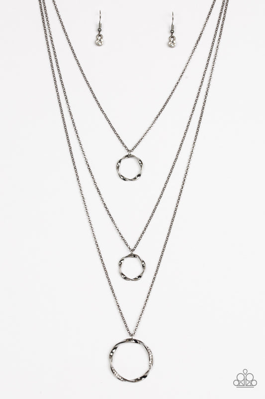 Timelessly Twisted - Black/Gunmetal necklace