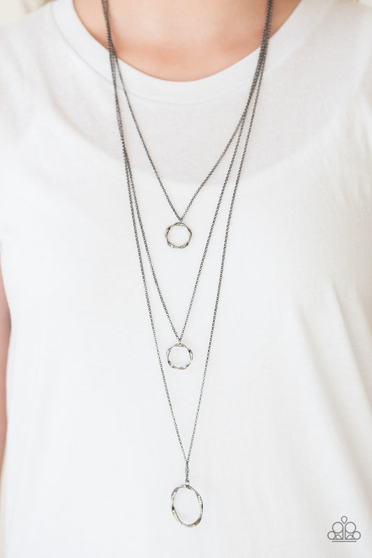 Timelessly Twisted - Black/Gunmetal necklace