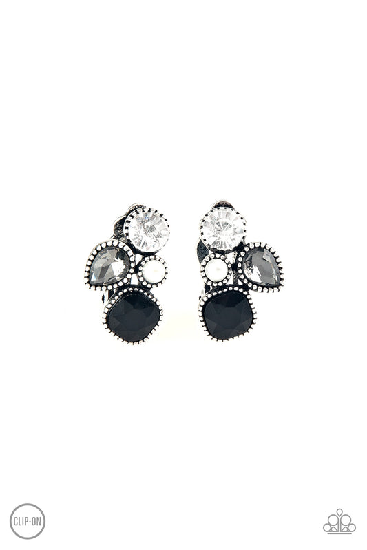 Super Superstar - Black clip on earrings