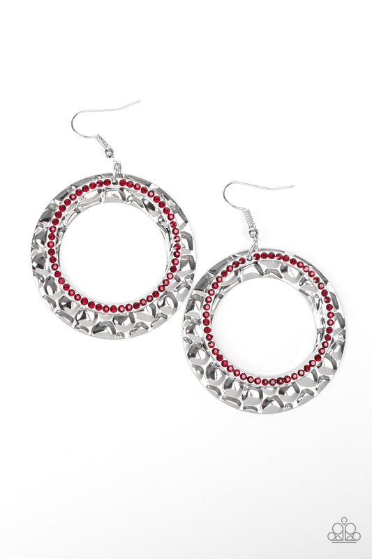 Cinematic Shimmer - Red earrings