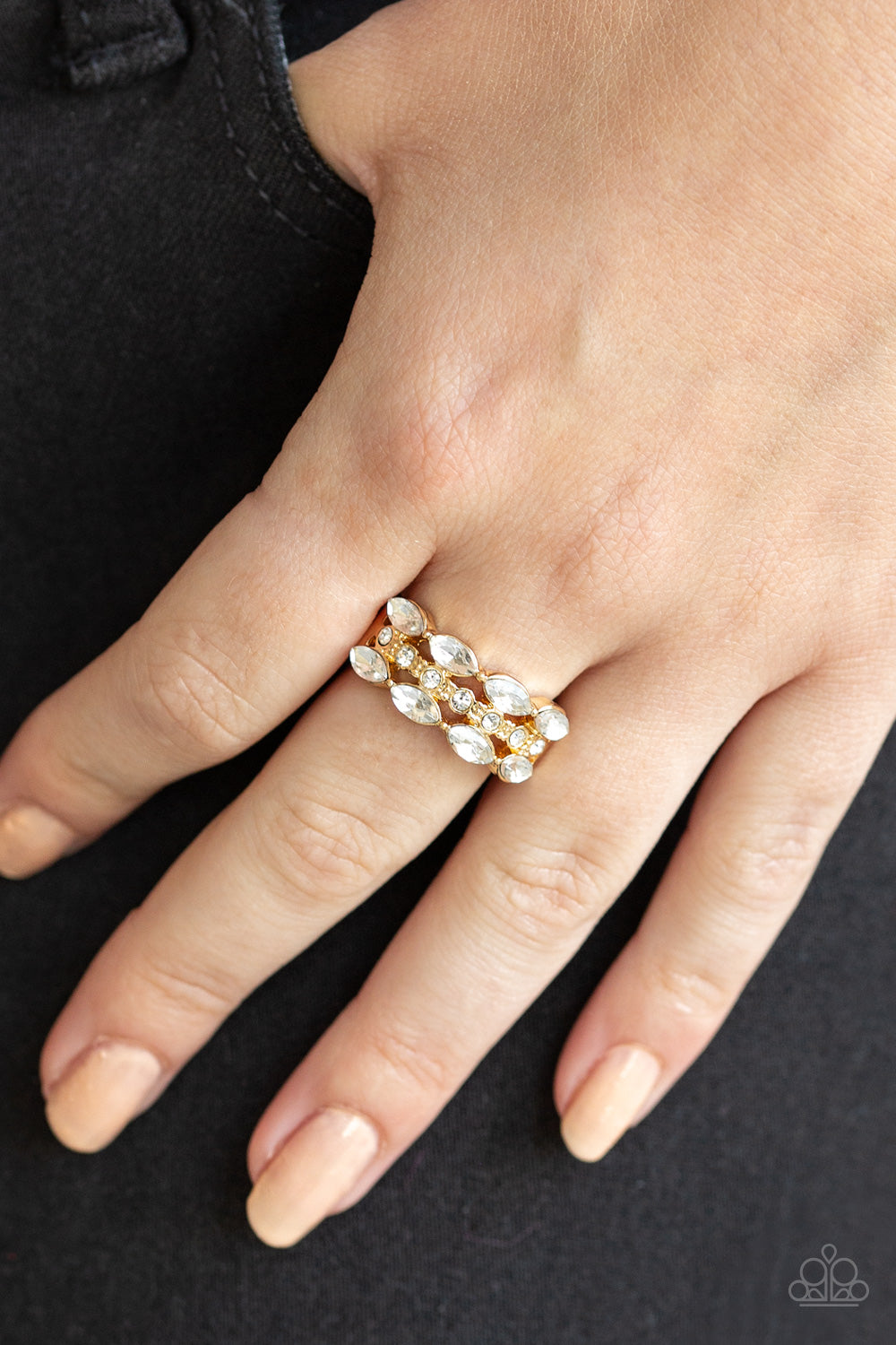 Distractingly Demure - Gold ring
