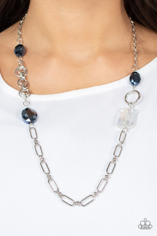 Famous and Fabulous - Blue metallic necklace
