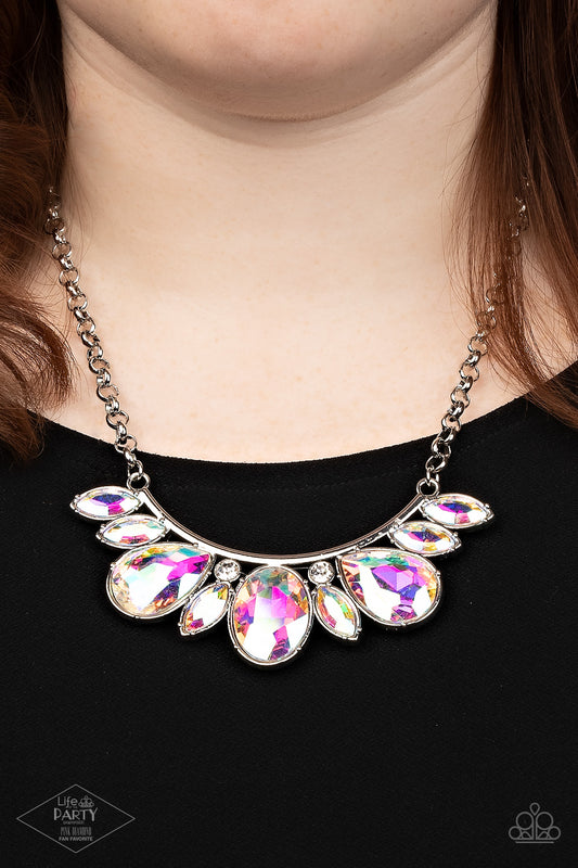 Never SLAY Never - Multicolor Iridescent Necklace