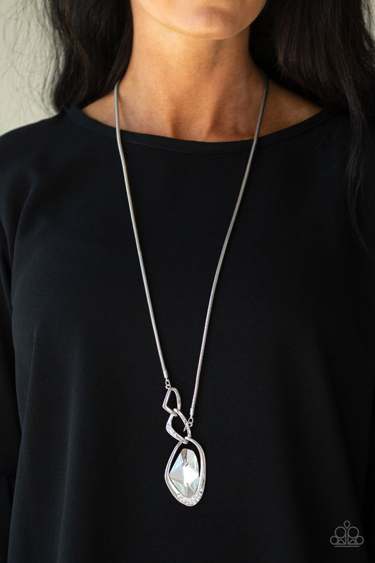 Optical Opulence - White gem necklace