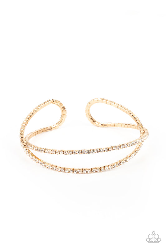 Plus One Status - Gold cuff bracelet