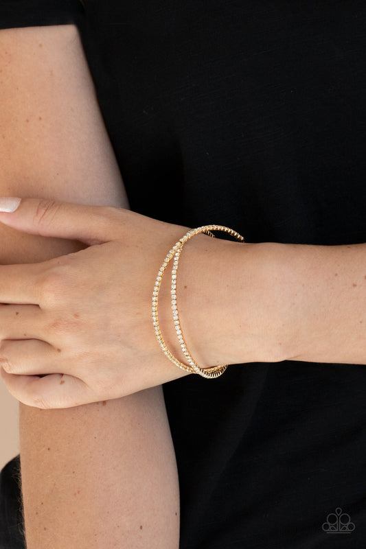 Plus One Status - Gold cuff bracelet