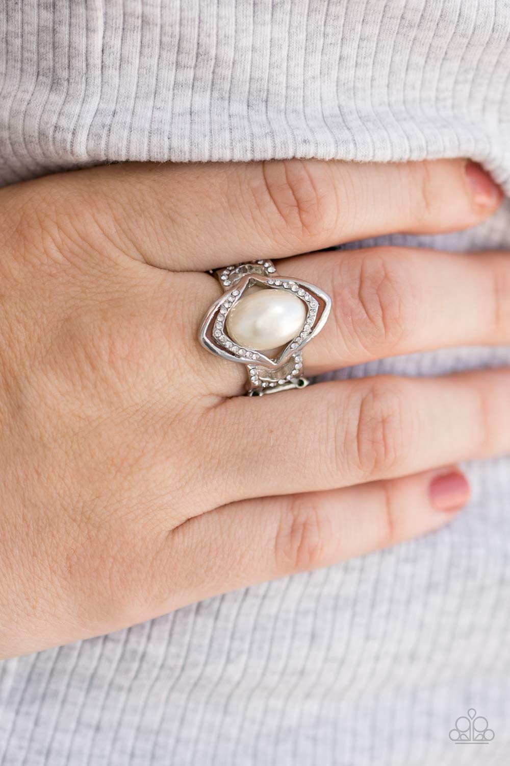 Positively Posh - White ring