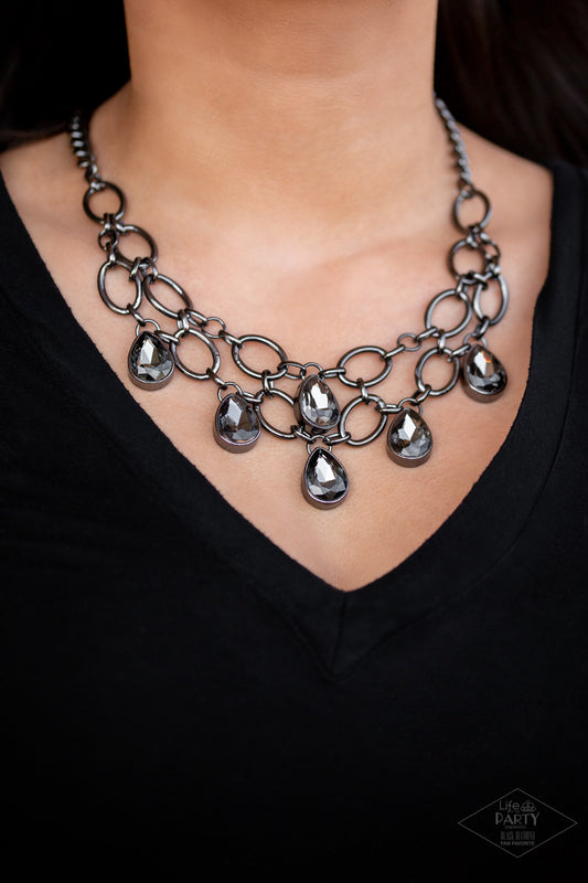 Show-Stopping Shimmer - Black/Gunmetal necklace