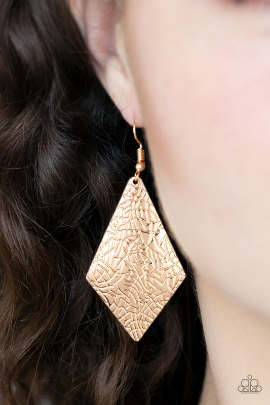 Texture Retreat - Gold earring
