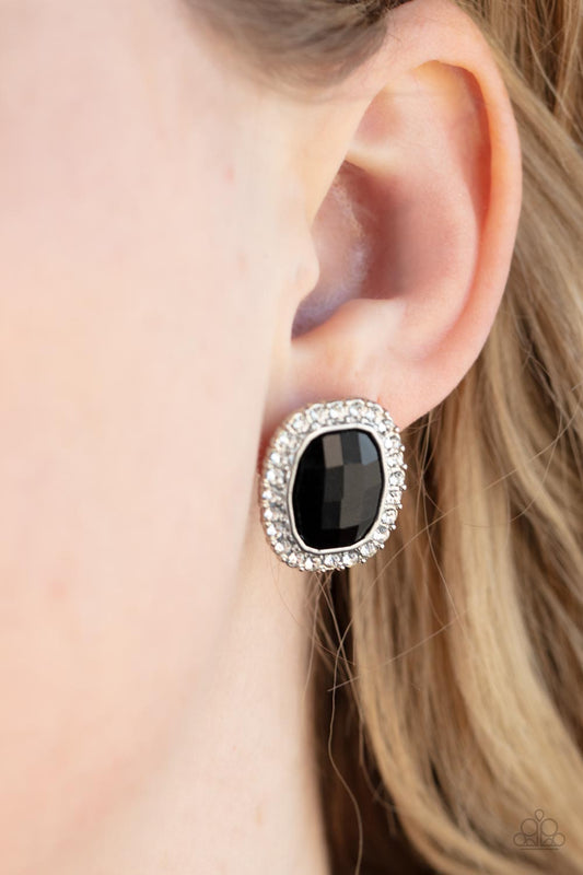 The Modern Monroe - Black post earring