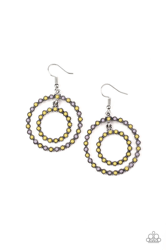 Vibrant Venture - Yellow earrings