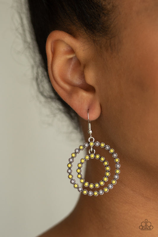 Vibrant Venture - Yellow earrings