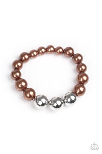All Dressed UPTOWN - Brown Pearl Bracelet