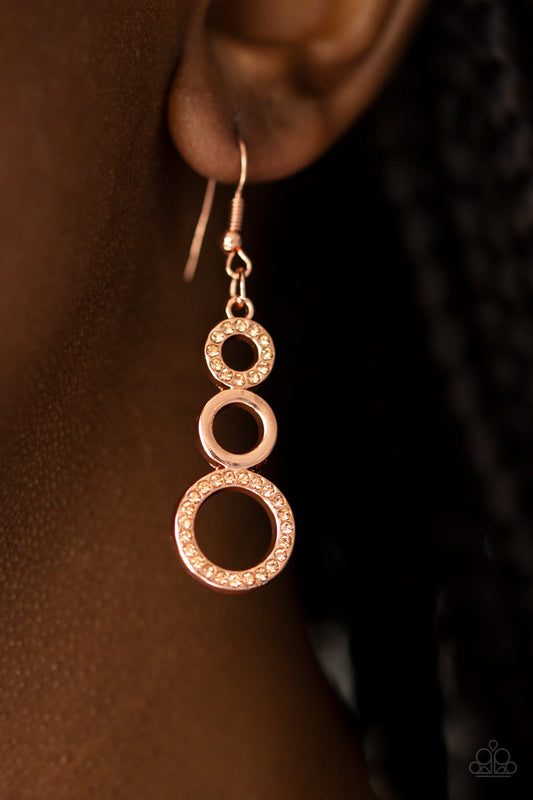 Bubble Bustle - Copper Earrings