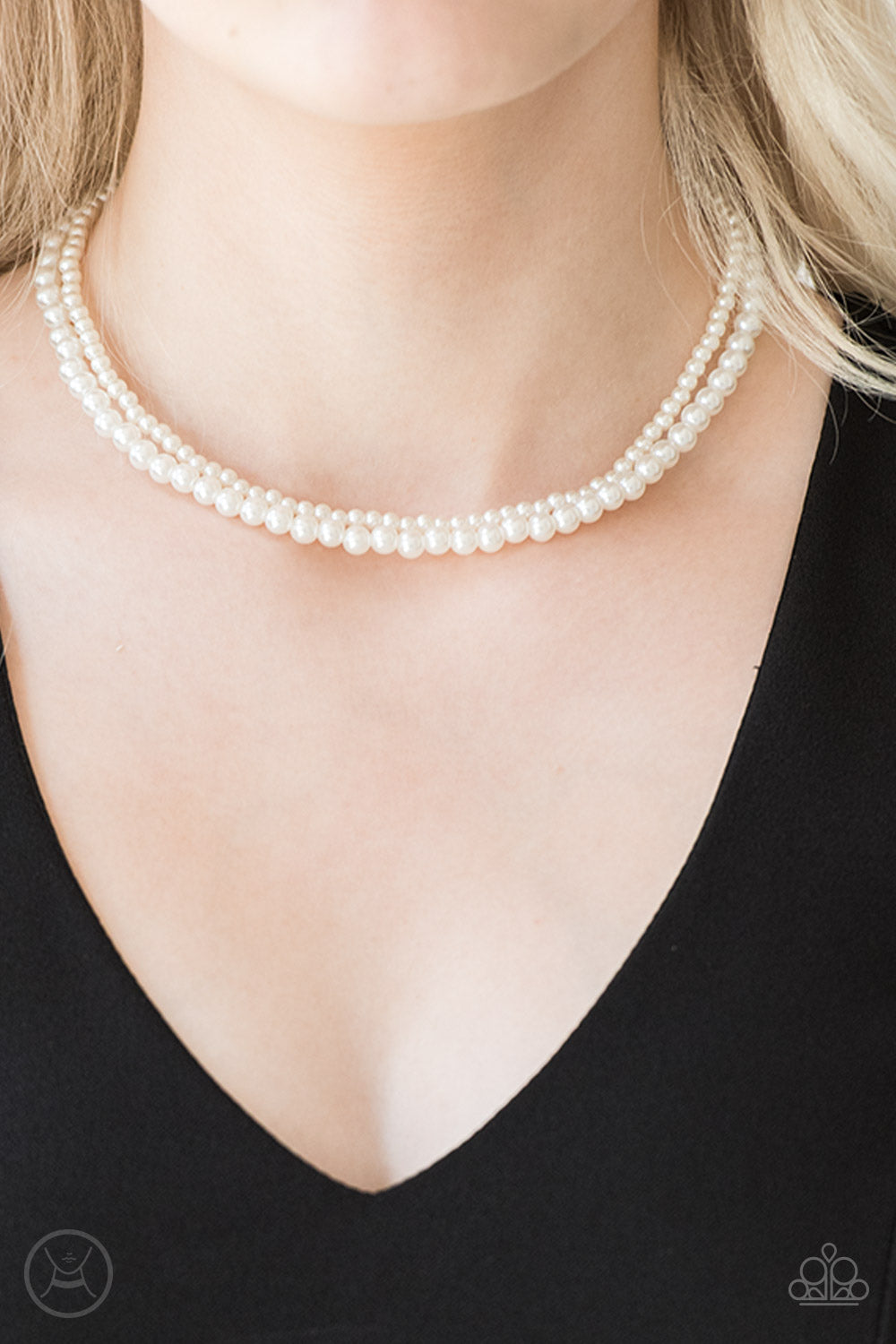 Ladies Choice - White choker necklace