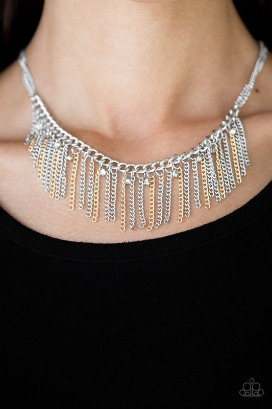 Retro Edge - Multi Metal necklace