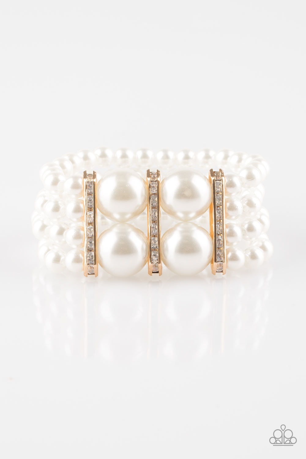 Romance Remix - Gold/White pearl bracelet