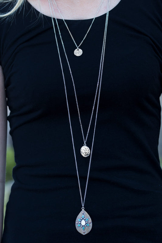 Paparazzi Necklace/Earring Set -"Sedona Summers - Blue"