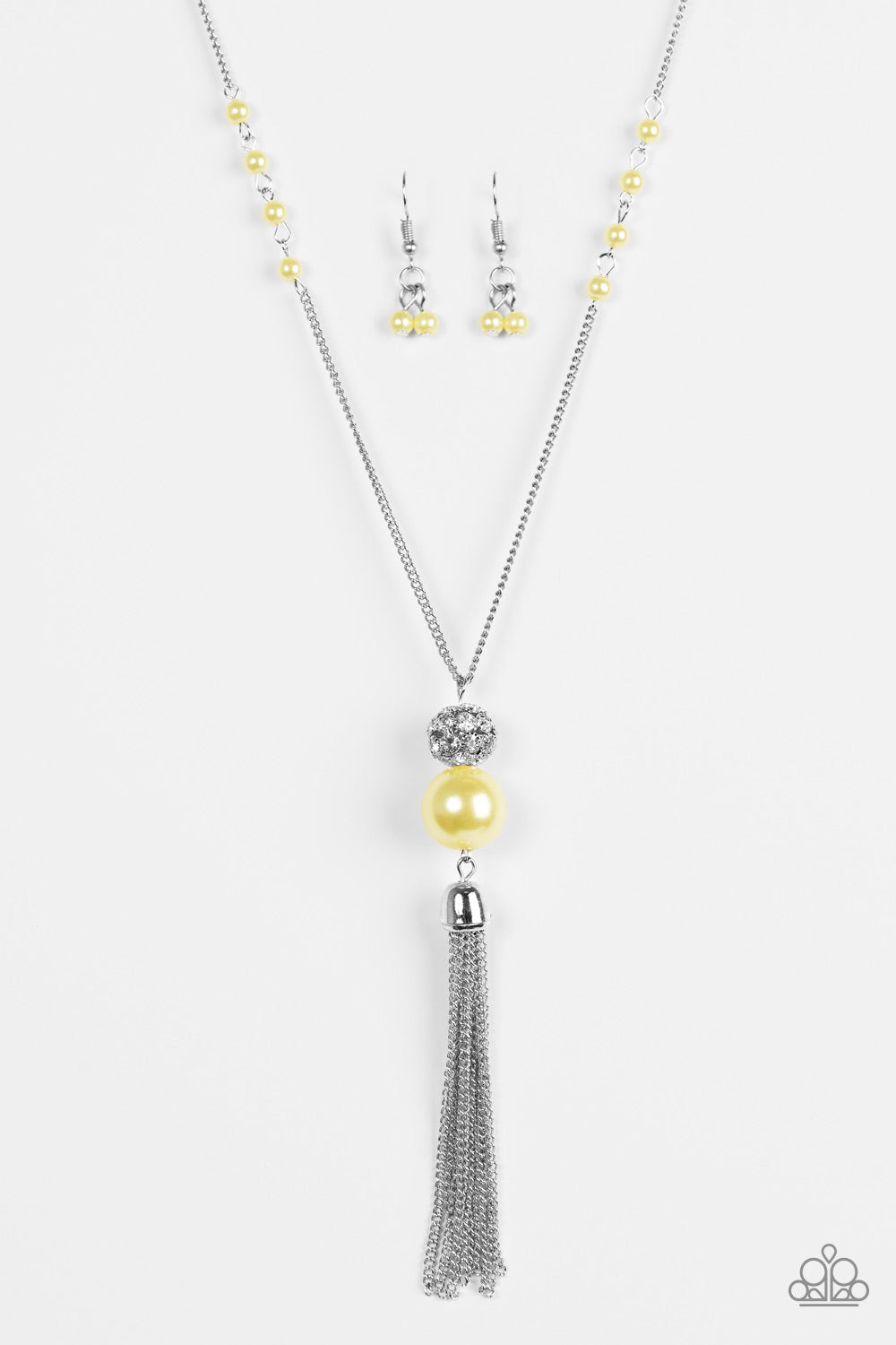 The Only Show In Town - Yellow Necklace/Earring set