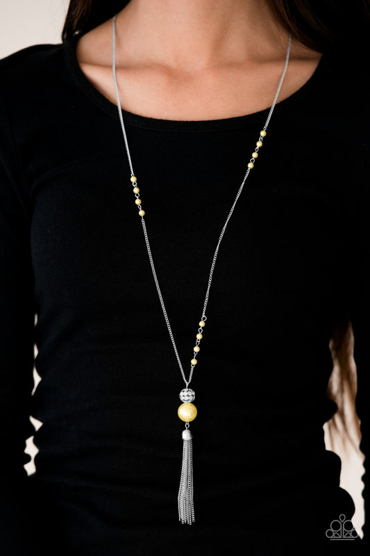 The Only Show In Town - Yellow Necklace/Earring set