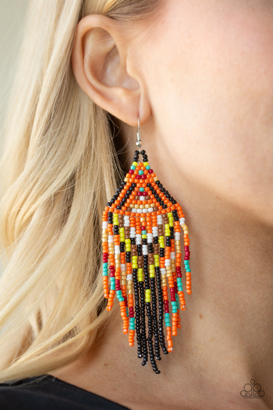 Boho Blast - Orange Multicolor earrings