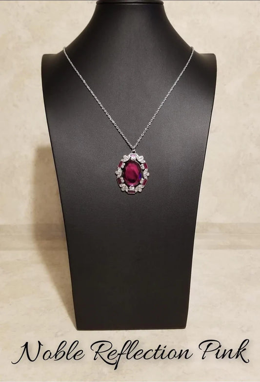 Noble Reflection- Pink Necklace