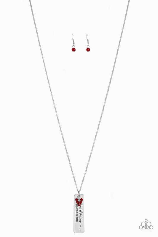 Because Of The Brave - Red Necklace