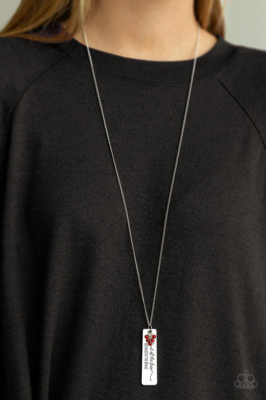 Because Of The Brave - Red Necklace