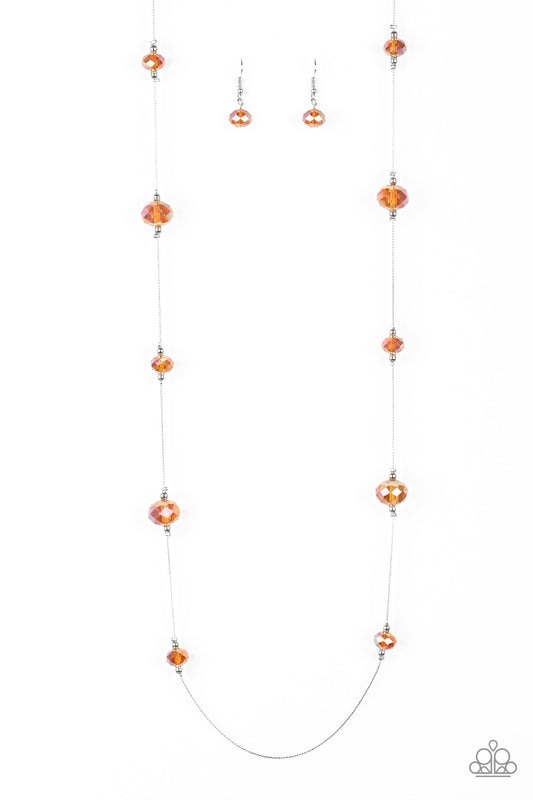 Champagne On The Rocks - Orange necklace