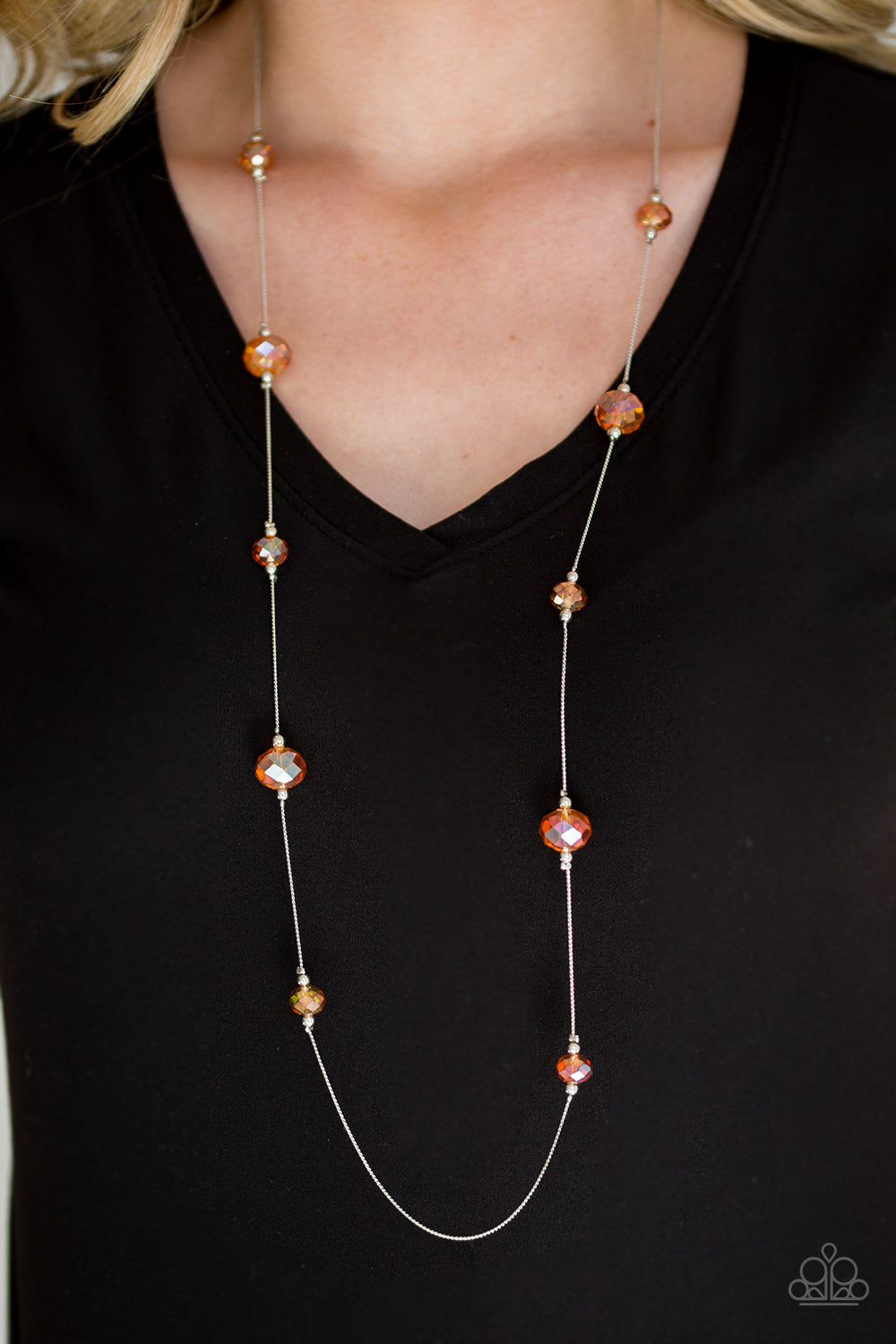 Champagne On The Rocks - Orange necklace