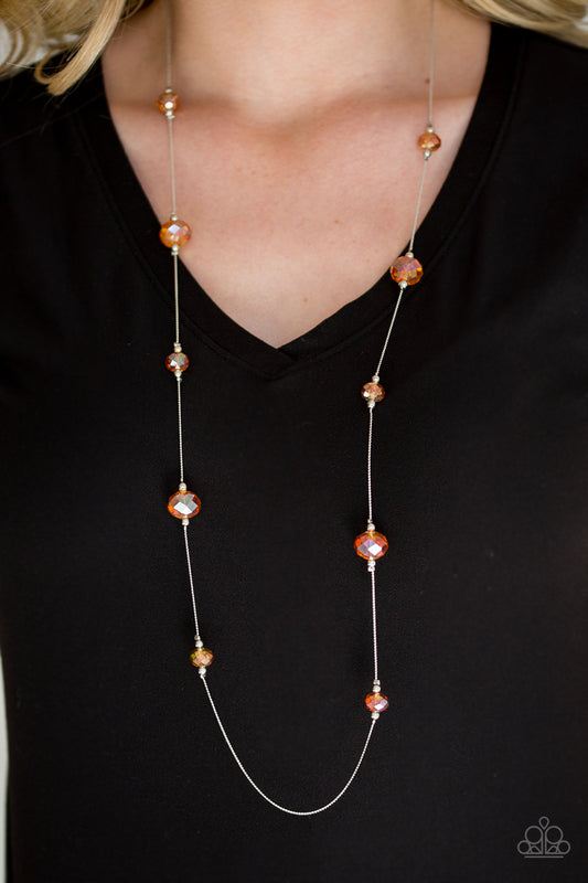 Champagne On The Rocks - Orange necklace