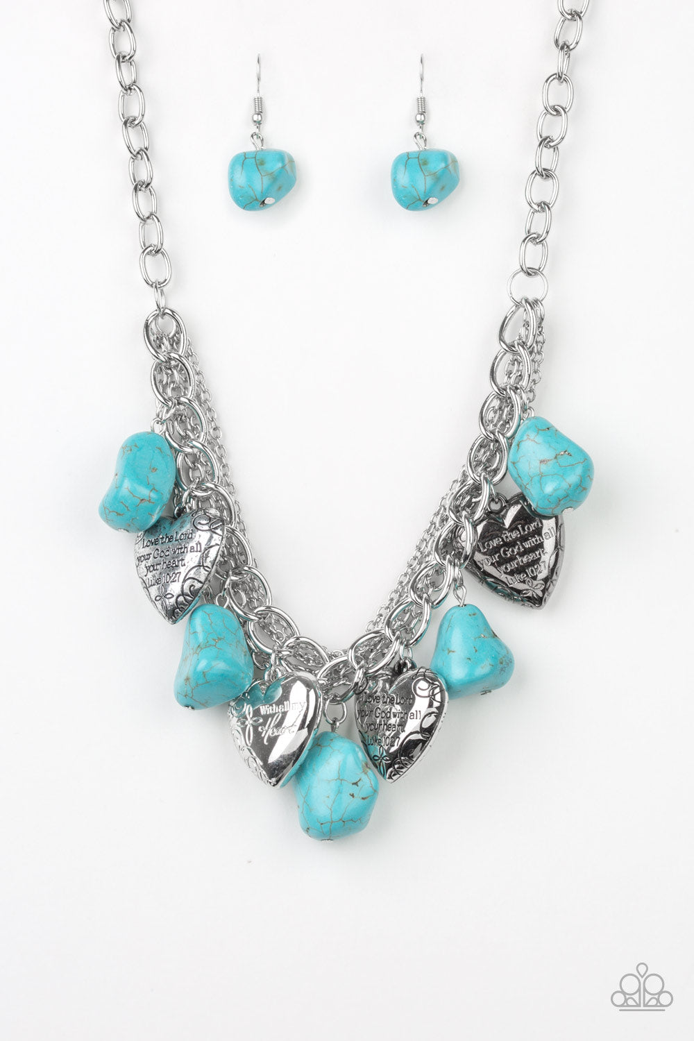 Change Of Heart - Blue necklace set