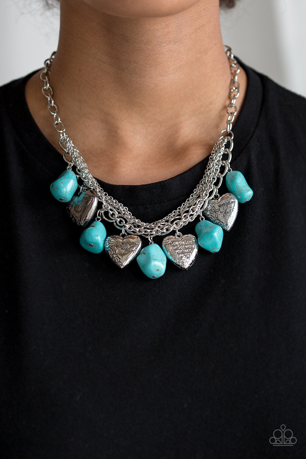 Change Of Heart - Blue necklace set