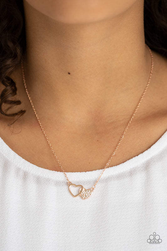 Charming Couple - Rose Gold necklace