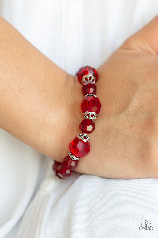 Crystal Collision - Red bracelet