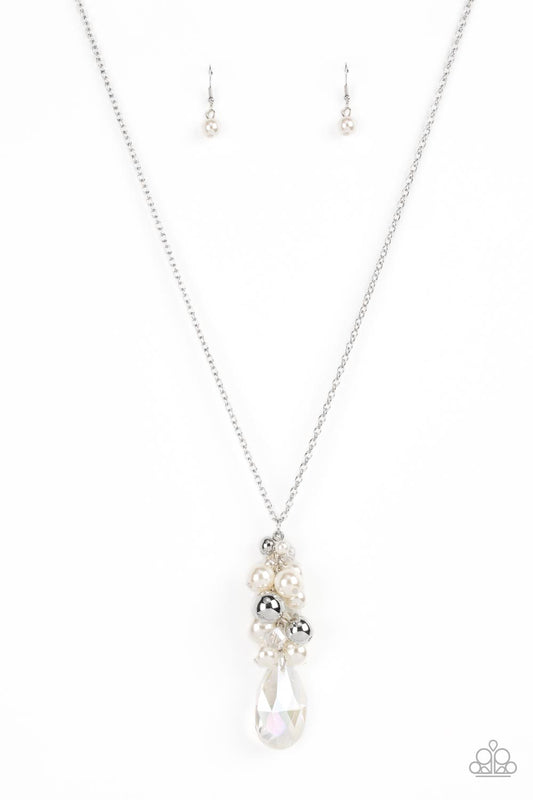 Drip Drop Dazzle - White gem necklace