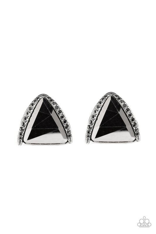 Exalted Elegance - Silver post earrings