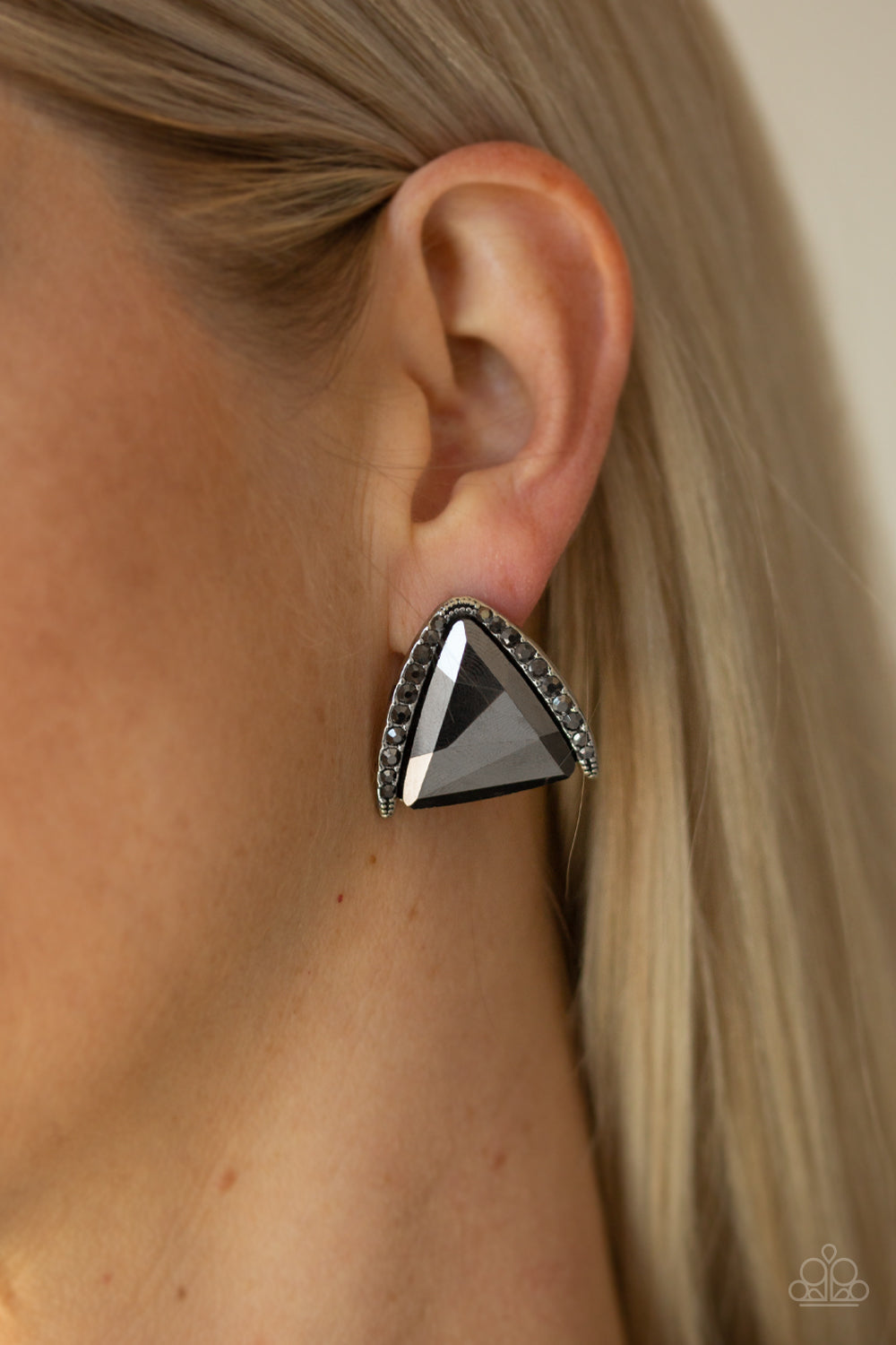 Exalted Elegance - Silver post earrings