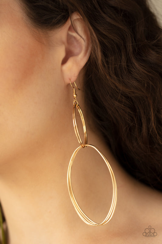 Getting Into Shape - Gold earrings