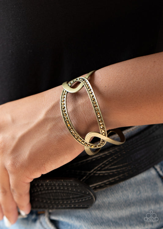 Never A Dull Moment - Brass cuff bracelet