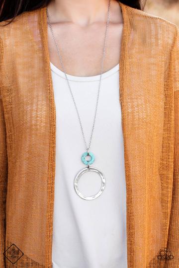 Optical Illusion - Blue Necklace