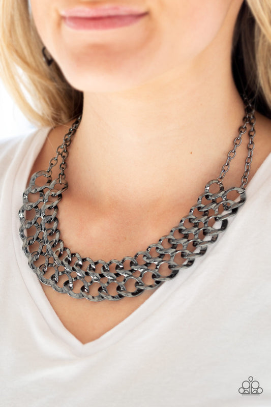Street Meet and Greet - Black/Gunmetal necklace