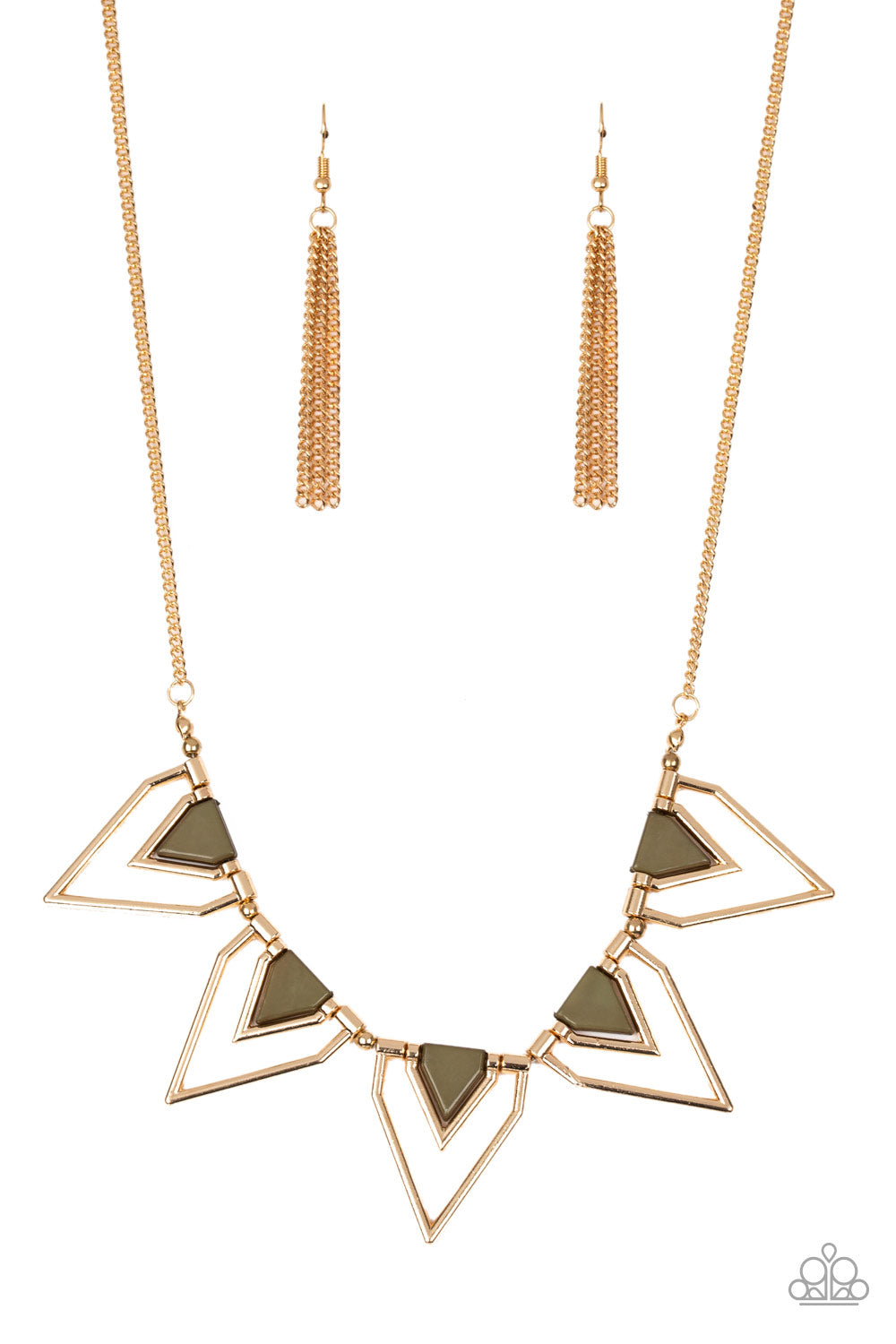 The Pack Leader - Green/Gold necklace