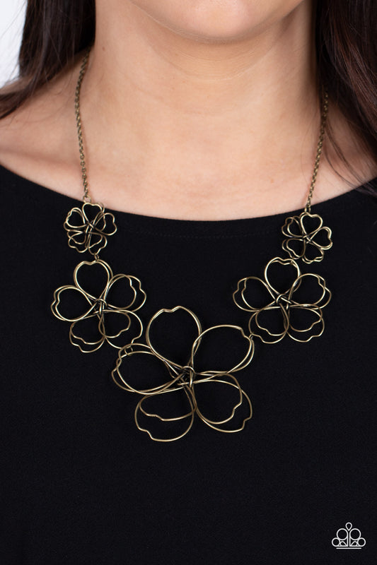 The Show Must GROW On - Brass necklace