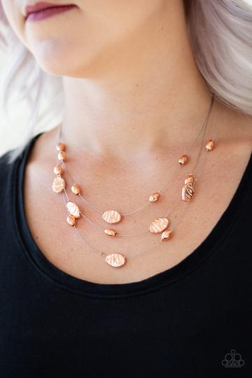 Top Zen - shiny copper necklace