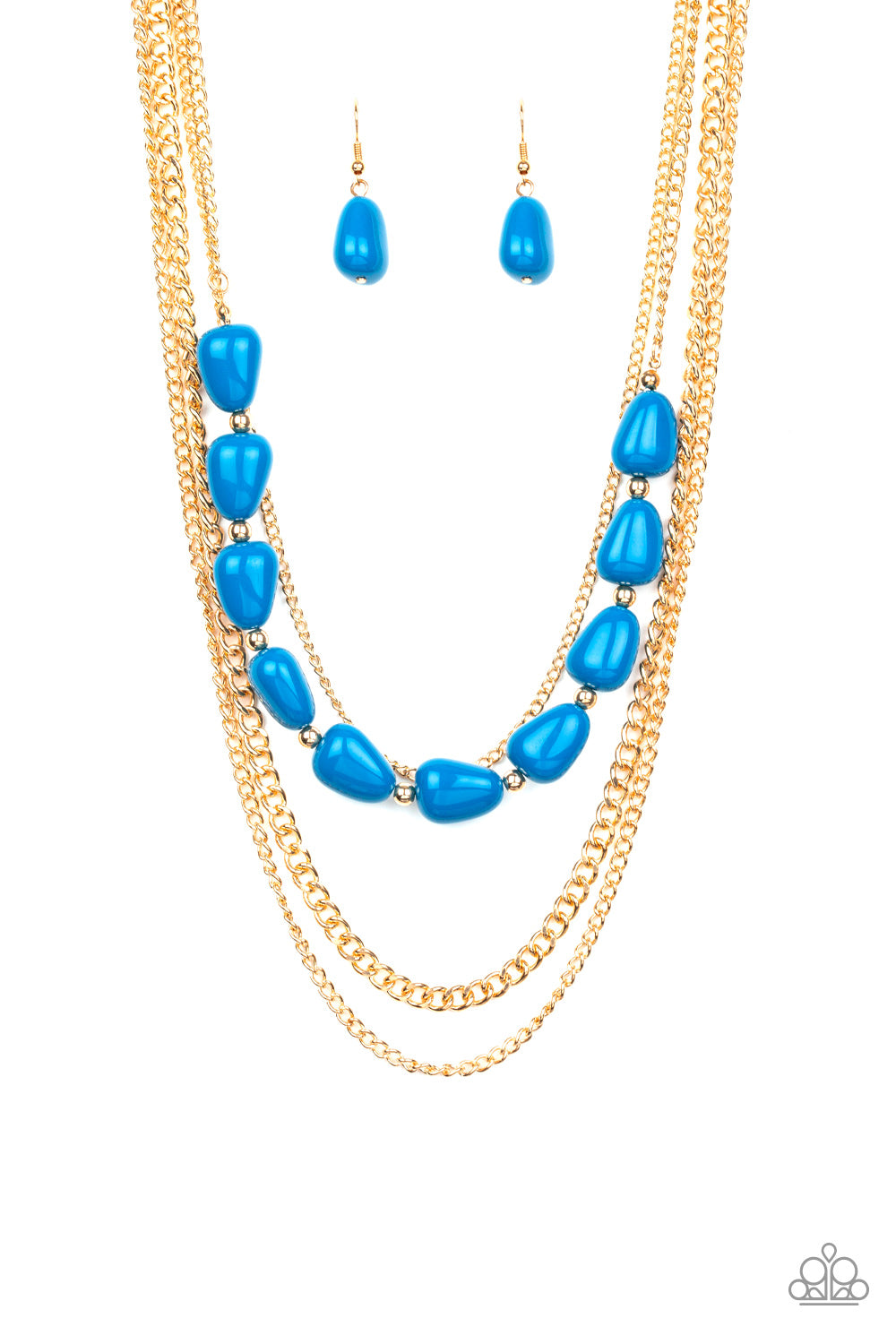 Trend Status - Blue/Gold necklace