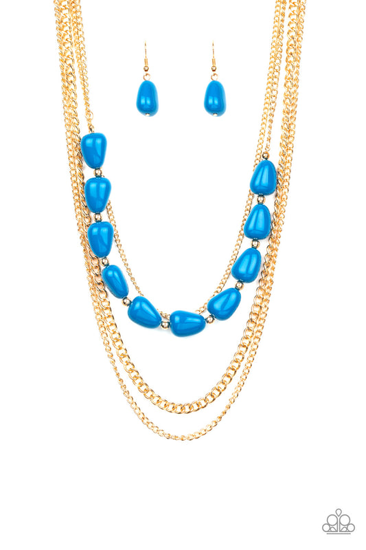 Trend Status - Blue/Gold necklace